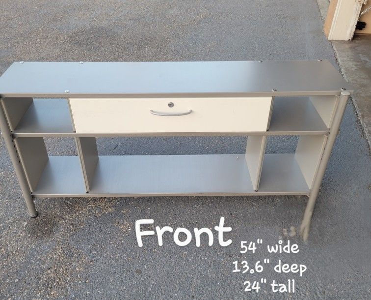 Like New Steel Bookcase With Drawer