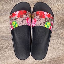 Flower Patch Gucci Slides 