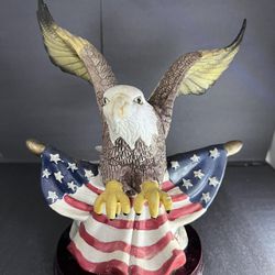 Eagle With Double Flags Statue 