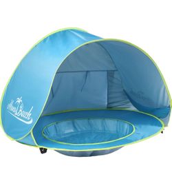 Baby Beach Tent Pop Up Portable Shade Pool UV Protection Sun Shelter for Infant