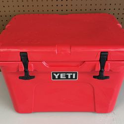 NEW! YETI Tundra 35 Rescue Red 24 qt Hard Cooler