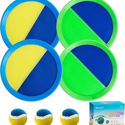 BRAND NEW Kids Toy Toss and Catch Ball Set with 4 Paddles 3 Balls