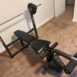 Work Out Bench With Leg Press