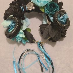 Rams Horn Flower Crown Headdress