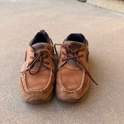 Rugged Shark Leather Axis Boat Shoes Mens 10.5