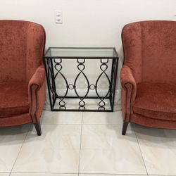 Red Chair and Table