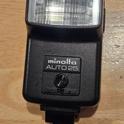 Minolta Autoflash 25 On-Camera Flash, Tested and Works