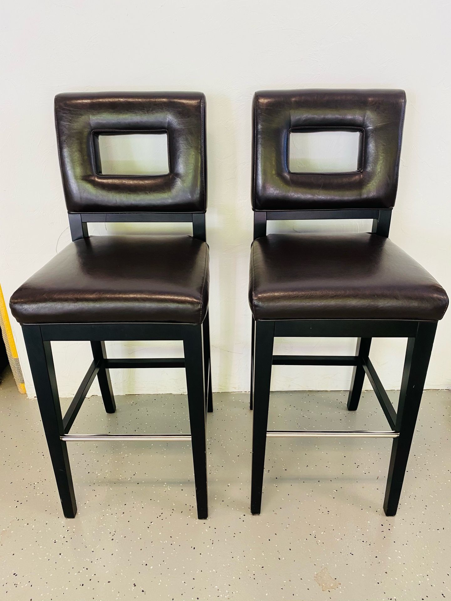 Dark brown bar stools- set of two