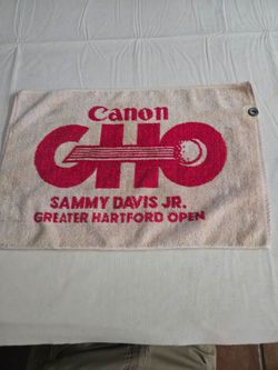 Vintage 80s Sammy Davis Jr golf towel