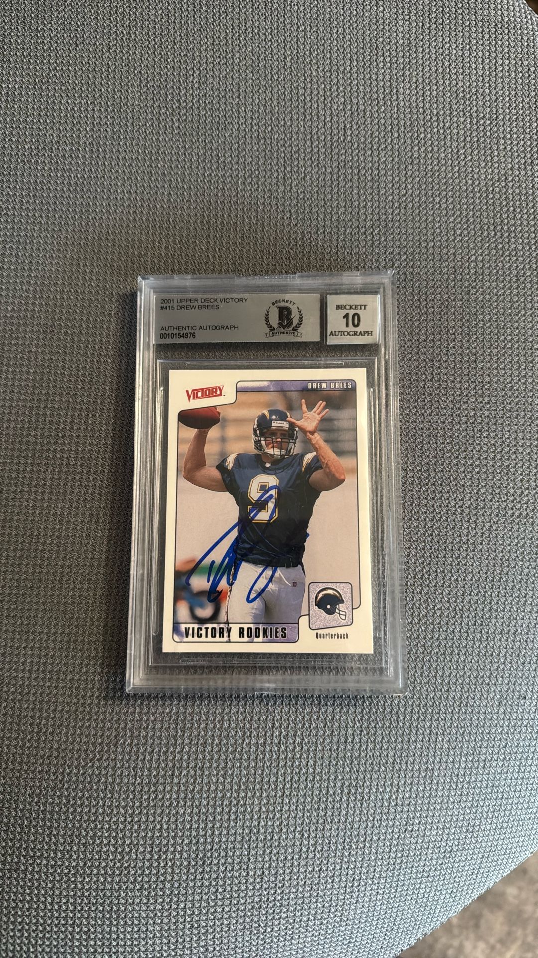 Drew Brees NFL Rookie Card Auto Chargers