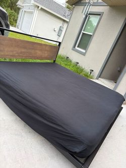 King size bed frame and mattress