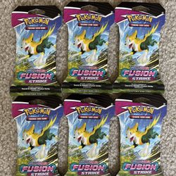 Pokemon Fusion Strike Booster Packs X6