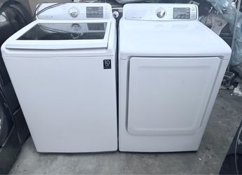 SAMSUNG. WASHER AND GAS DRYER