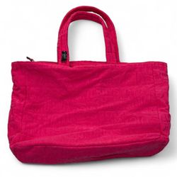 Victoria's Secret Hot Pink Terry Cloth Logo Tote Bag (Brand New)