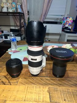 Canon EF 70-200mm f/2.8L USM + Rokinon 85mm + Vivitar Series 1 Lens Bundle