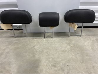 2005-2010 Kia Sportage Rear Headrest Set of 3 Black Leather OEM