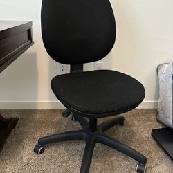 Black Fabric Office Swivel Chair 