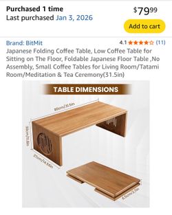 Japanese table