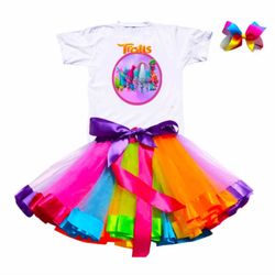 Trolls outfit dress 4t
