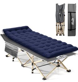 Camping Cot, 450LBS(Max Load), Portable Folding Outdoor Bed with Carry Bag