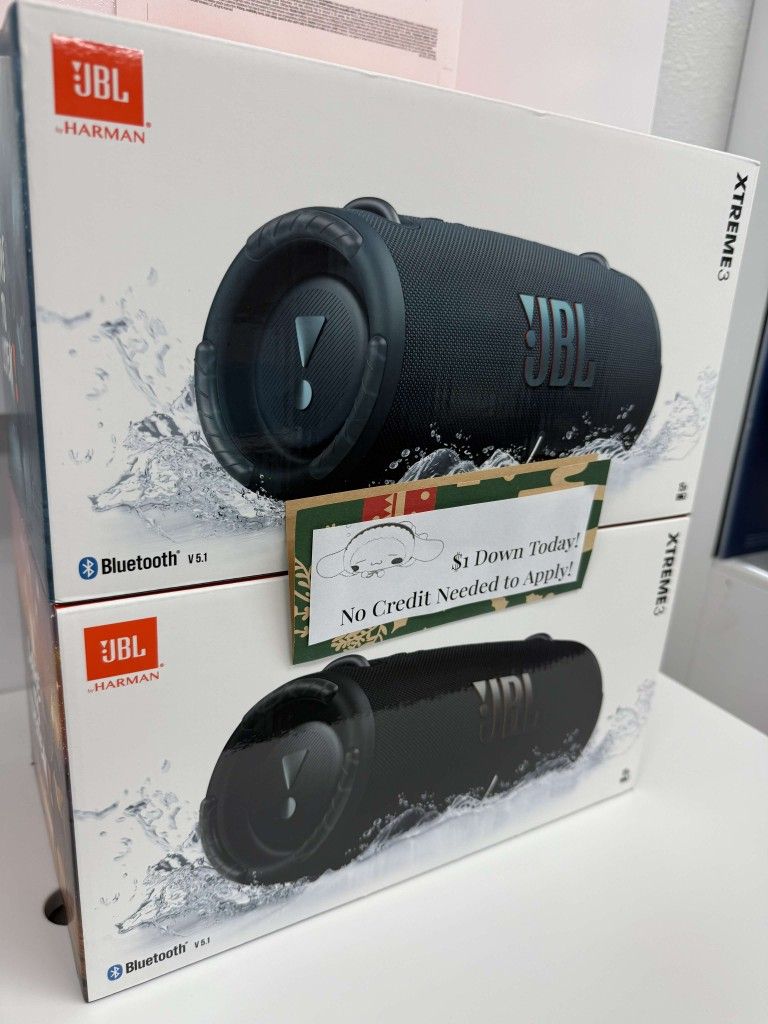 JBL Xtreme 3 Bluetooth Speaker New - $1 To Take it Home same Day and Pay the Rest later!