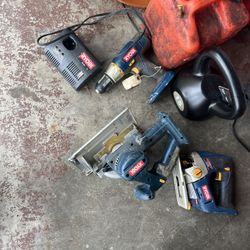 Drills And Saws With Charger No Batteries 