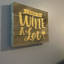 10”x12 Wine Painting(wood)