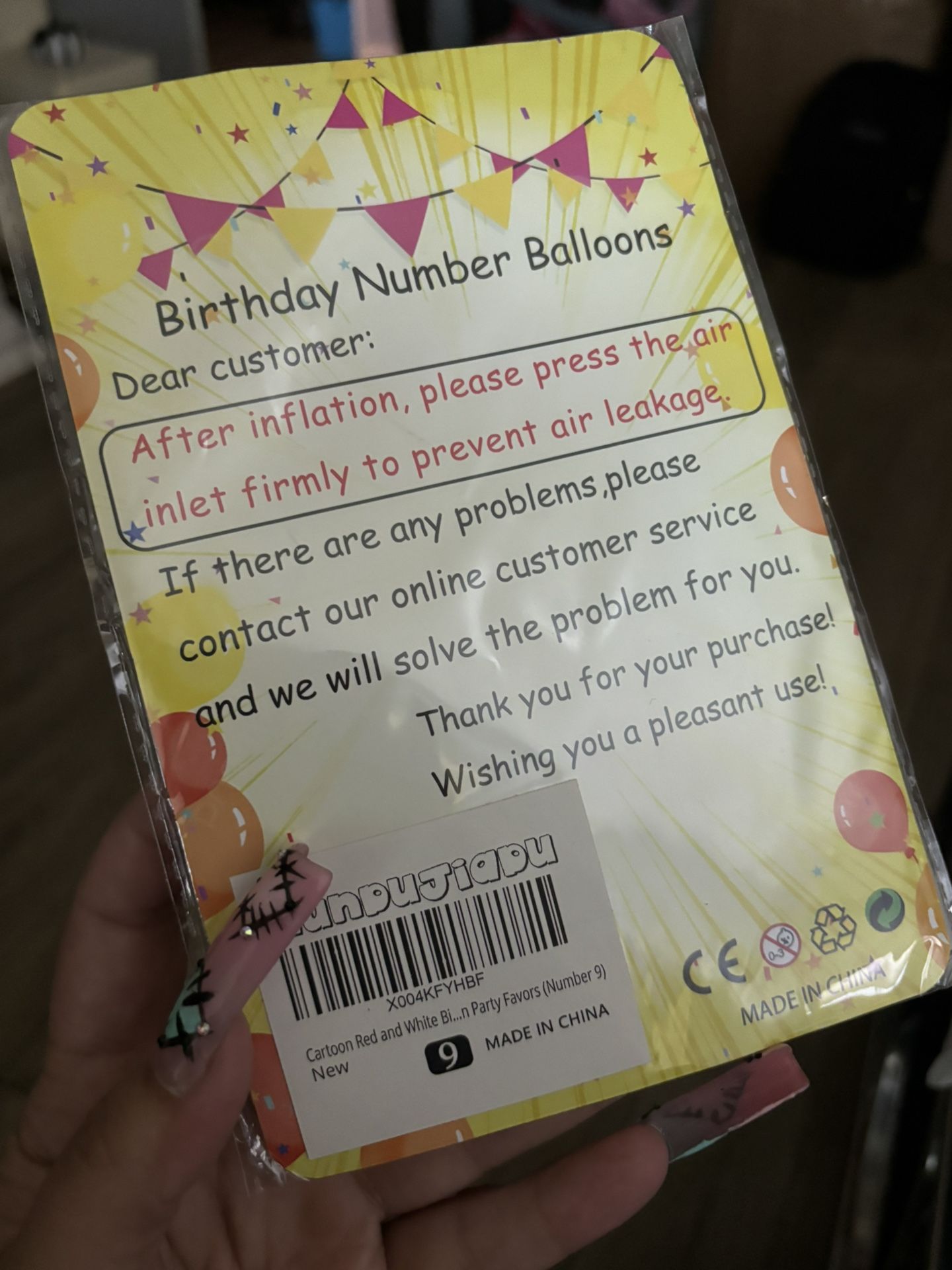 Pokémon Number 9 Balloon