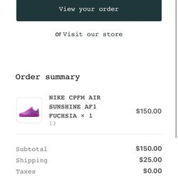 Nike CPFM AIR SUNSHINE AF1 Fuchsia Size 13