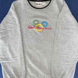 Vintage Walt Disney World Sweatshirt Embroidered 3D Logo Mickey Ears