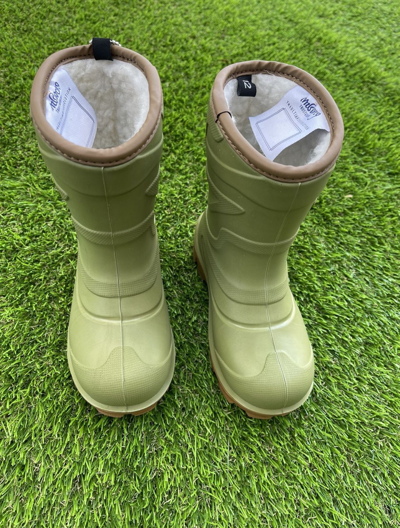 New Kids unisex Waterproof Snow Winter Warm green Boots