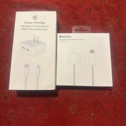 Apple 35W Dual Charging Block And USBC To Lightning Cable  / Apple Watch Charger 