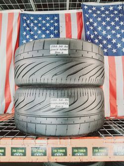 285/35ZR20 GOODYEAR EAGLE F1 ASYMMETRIC 285/35R20 SPORT CAR USED TIRES LEASE RETURN SHOP 285 35 20 LLANTAS GOMAS CAUCHOS PNEUS