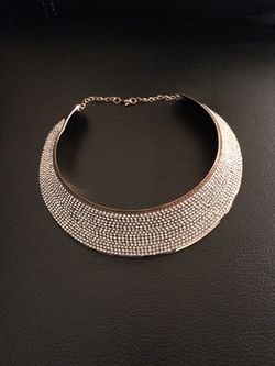 Rhinestone choker necklace