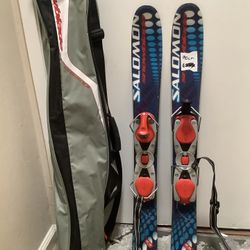 90cm Salomon snow blade skis with carry case 