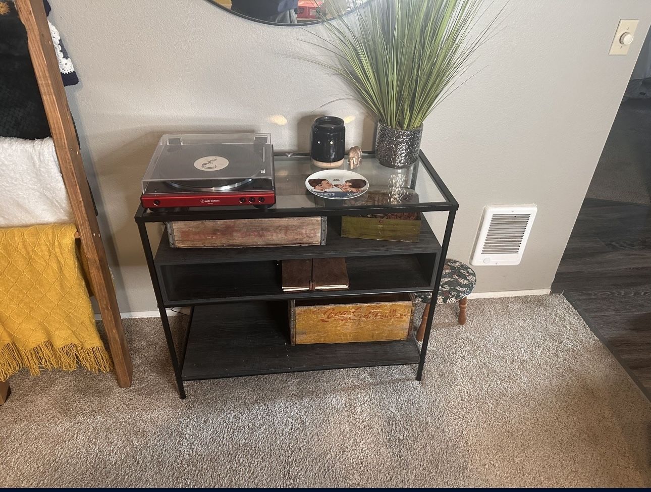 Entry Console Table Glass Top Fulham Glass Top Console Table with Wood Shelves - Project 62™️