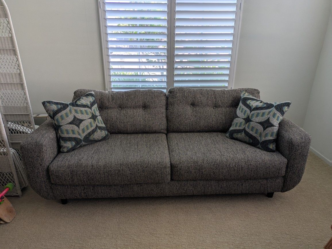 MCM STYLE COUCH WITH MEMORY FOAM