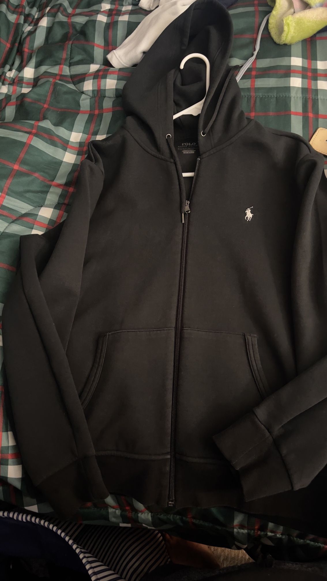 Polo Jacket Black Men Double Knit
