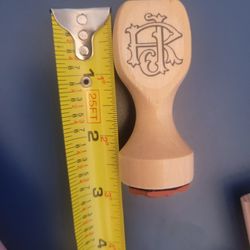 Wood Rubber Stamp RJ or JR