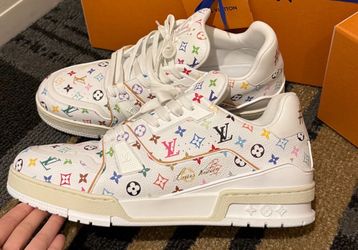 Leather Round Toe Lace-Up Low-Top Sneakers Women's White