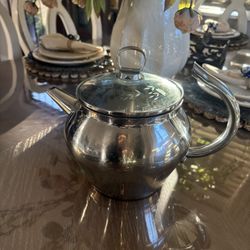 Princess House Stainless Steel Whistling Kettle Tea Pot 2qt