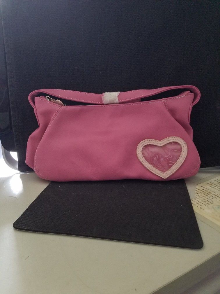 Pink Handbag With A Heart.