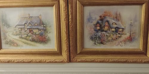 Andrea Orpinas artist Beautiful print & detailed gold framed 8x10