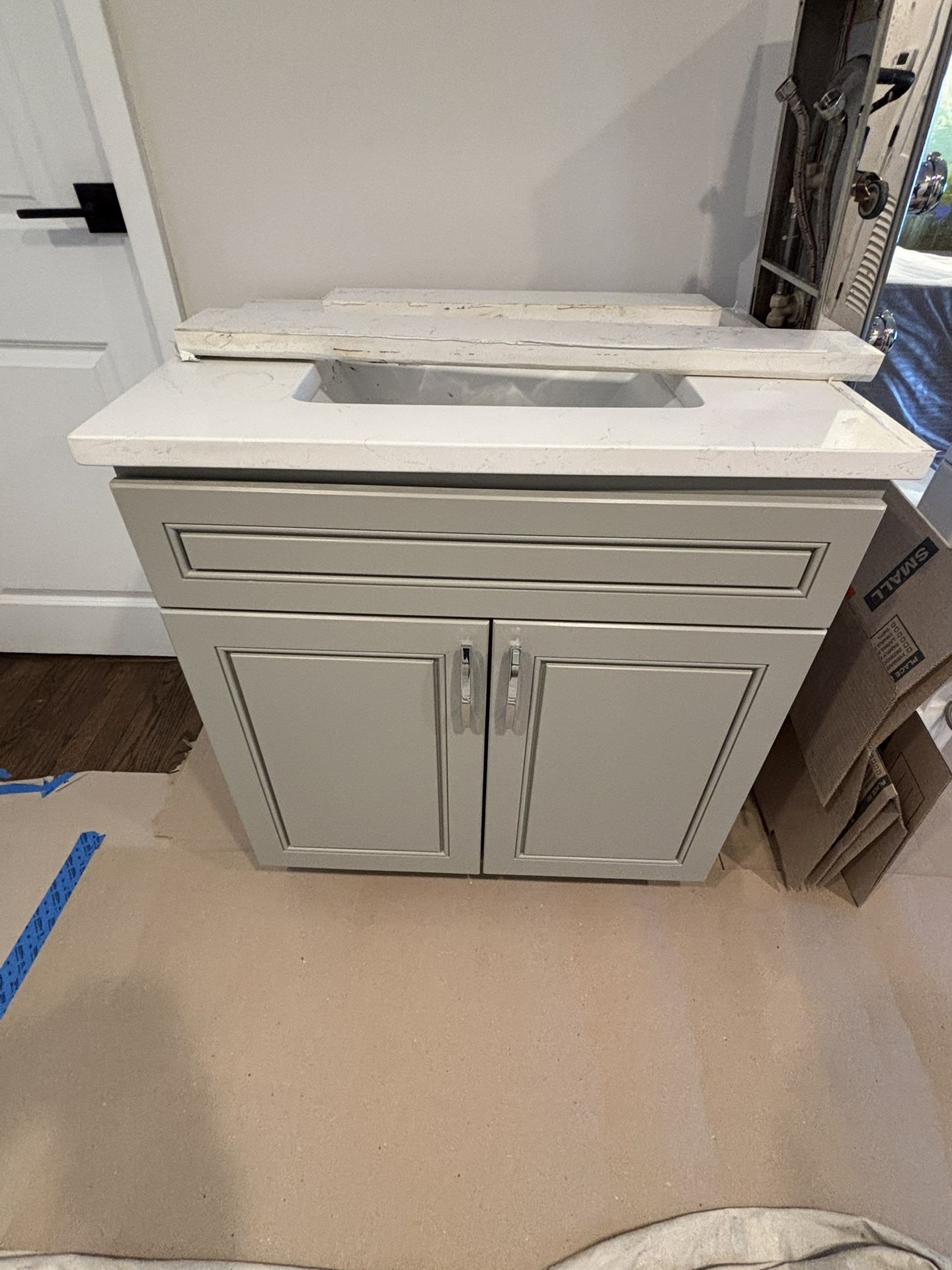sink cabinet and Sink top with backsplash