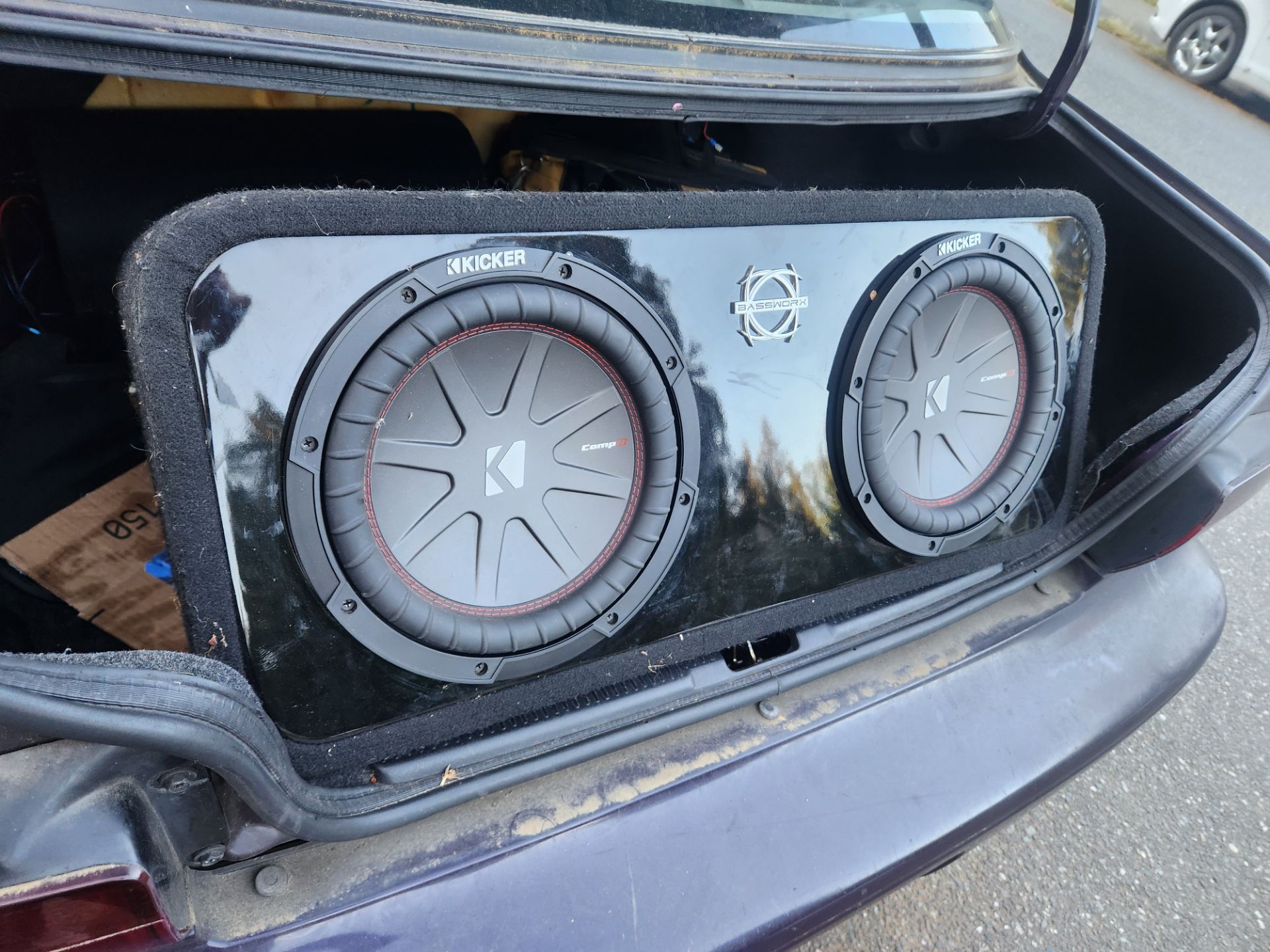 90s Kicker Comp R Two 10in Kicker Comp-R Subs in Bassworx Ported Enclosure for Sale in ...