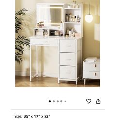 New Kids Vanity Desk With Light Up Mirror