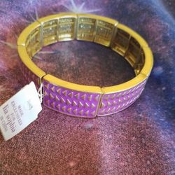 Lia Sophia Purple and Gold Bracelet 