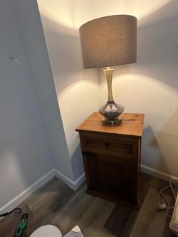 Rustic wooden end table
