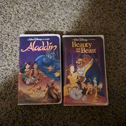 Black Diamond Edition VHS Tapes Aladdin And Beauty And The Beast.