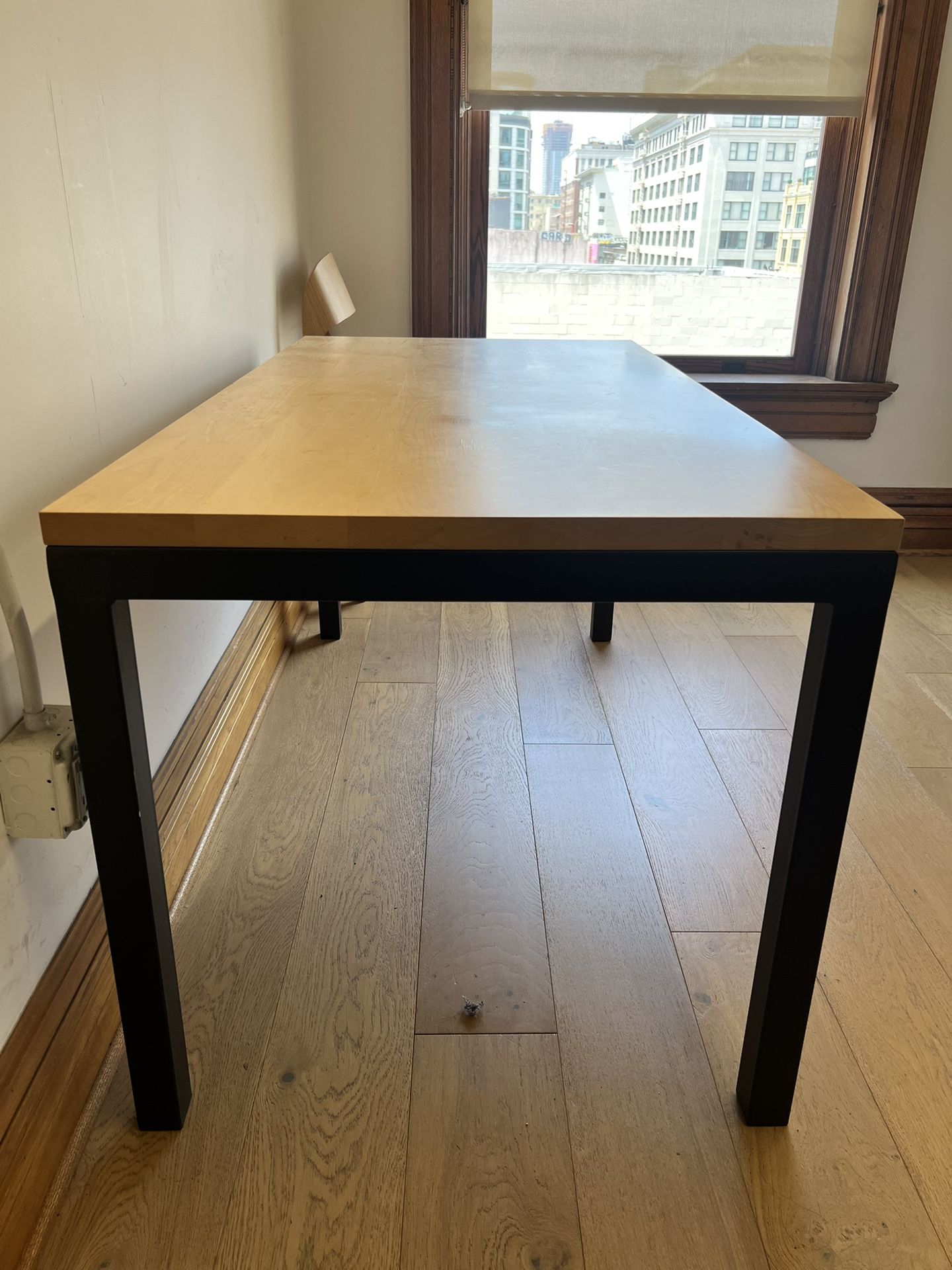 Room & Board Parsons Desk - Natural Steel / Maple